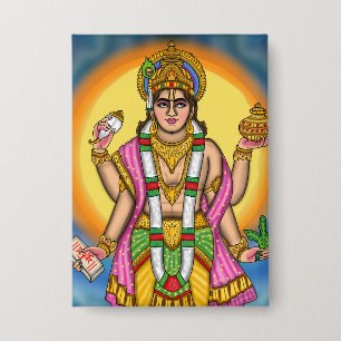 Lord Dhanvantari Button