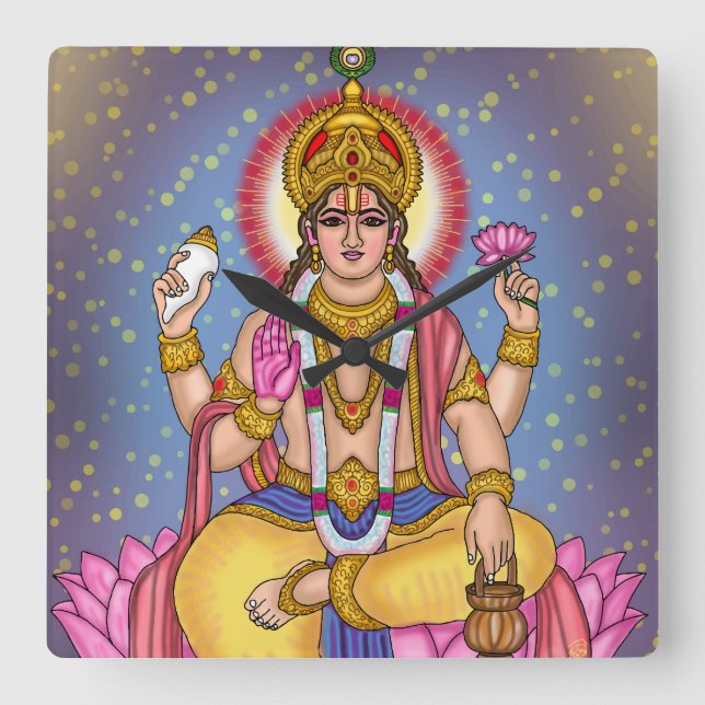 Lord Dhanvantari Wall Clock (Front)
