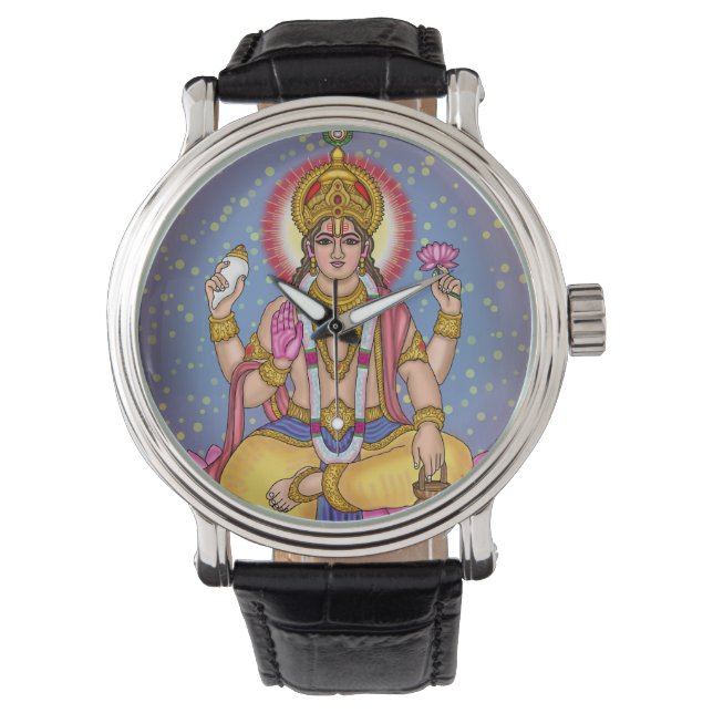 Lord Dhanvantari Wall Clock Watch (Front)