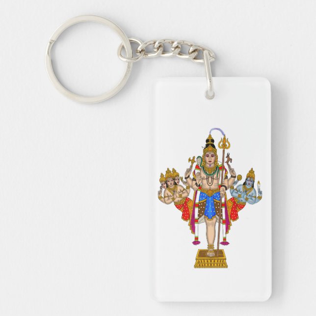 Lord Ekpada Shiva Keychain (Front)