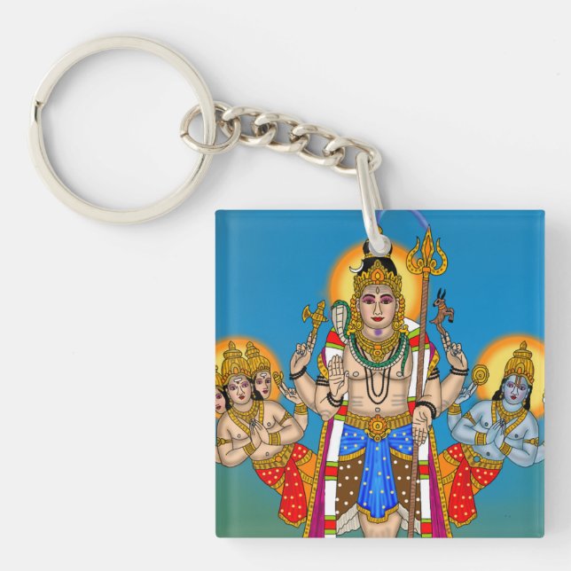 Lord Ekpada Shiva Keychain (Front)