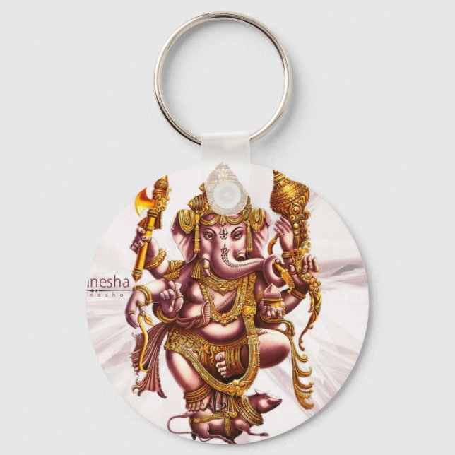 Lord Ganesa Good Luck Charm Keychain (Front)