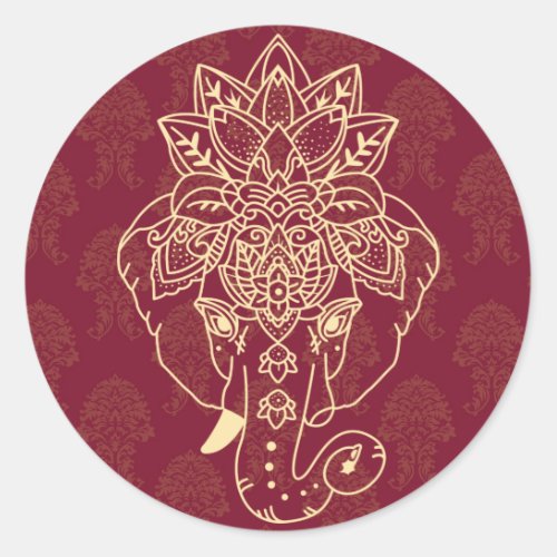 Lord Ganesh beautiful and crispy image  Classic Round Sticker