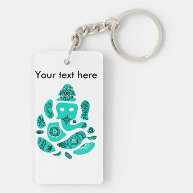 Lord Ganesh Elephant India Keychain (Back)