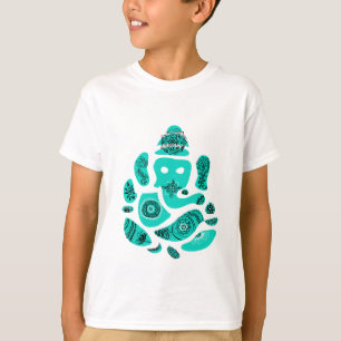 Lord Ganesh Elephant Kids' T-Shirt, White T-Shirt