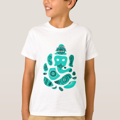 Lord Ganesh Elephant Kids T_Shirt White T_Shirt