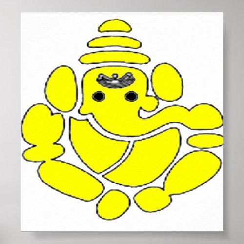 Lord Ganesh Great Hindu God For Happiness Poster