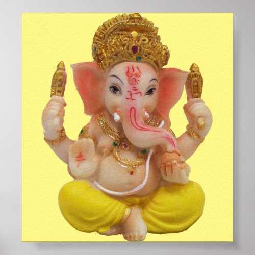 Lord Ganesh Great Hindu God For Happiness Poster