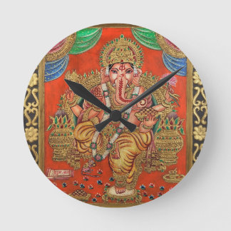 LORD GANESH HINDU DEITY ROUND CLOCK