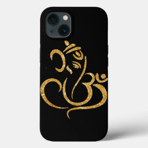 Lord Ganesh Hindu God Apple Gold Glitter iPhone 13 Case