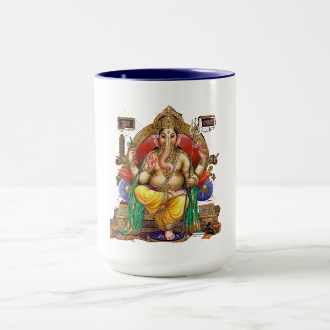 Lord Ganesh, Hindu God of Wealth & Prosperity Mug (Center)