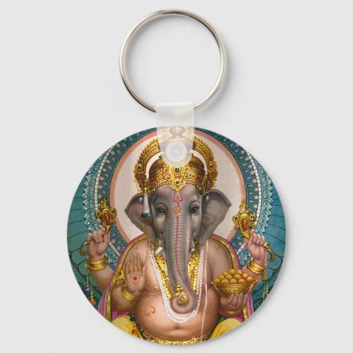 Lord Ganesh India Elephant hindu god Keychain
