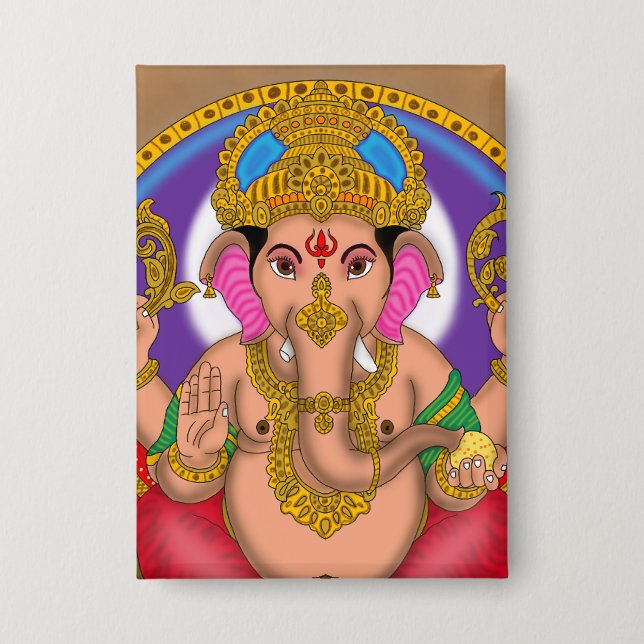 Lord Ganesha Button (Front)