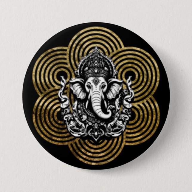 Lord Ganesha Button (Front)