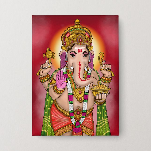 Lord Ganesha Button (Front)