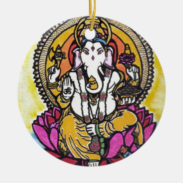 Lord Ganesha Ceramic Ornament (Front)