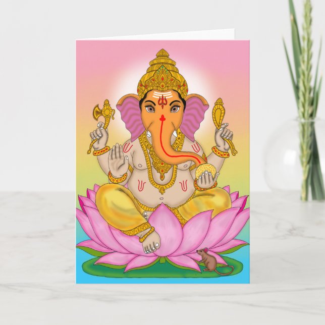 Lord Ganesha Greeting Card (Front)