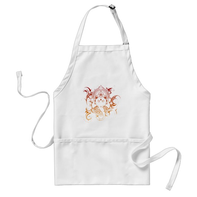 Lord Ganesha India Yoga Meditation Spirituality Adult Apron (Front)