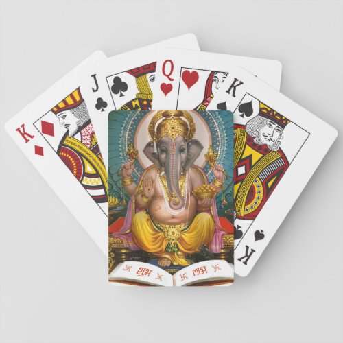 Lord Ganesha Indian Hindu Yoga Spiritual Poker Cards