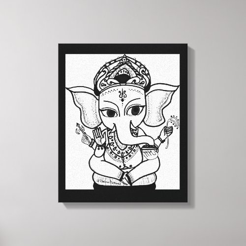 LORD GANESHA PAINTING ACRYLIC PRINT