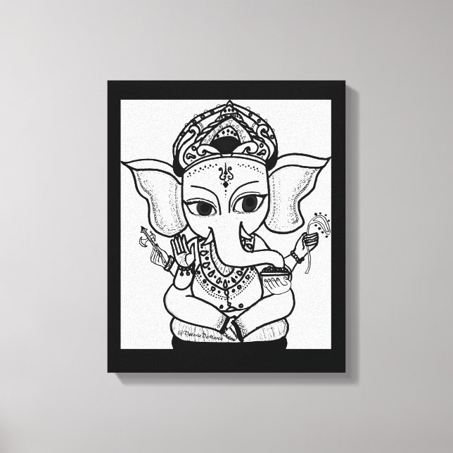 LORD GANESHA PAINTING ACRYLIC PRINT (Front)