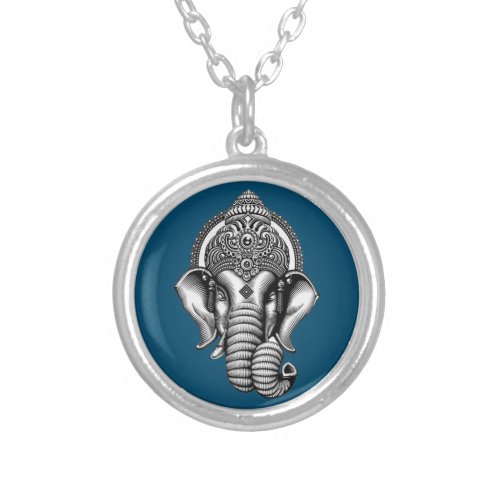lord Ganesha Silver Plated Necklace