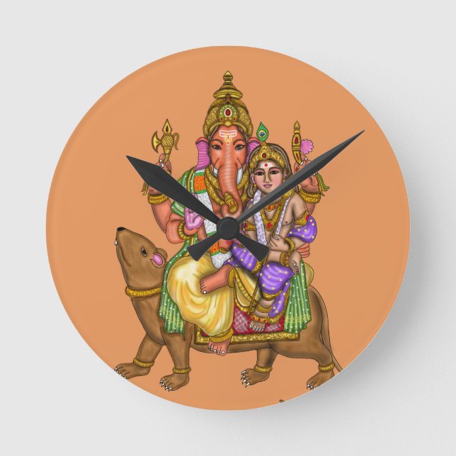 Lord Ganesha Wall Clock (Front)