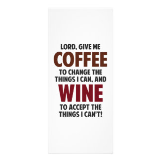 Lord, Give Me Coffee And Wine Rack Card