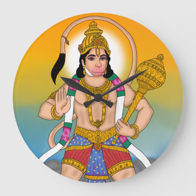 Lord Hanuman Clock (Front)