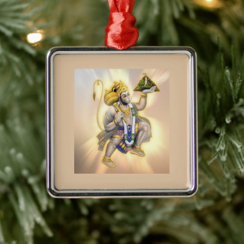 Lord Hanuman Divine Light Metal Ornament