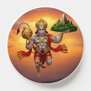 Lord Hanuman Flying Lifting Mountain PopSocket