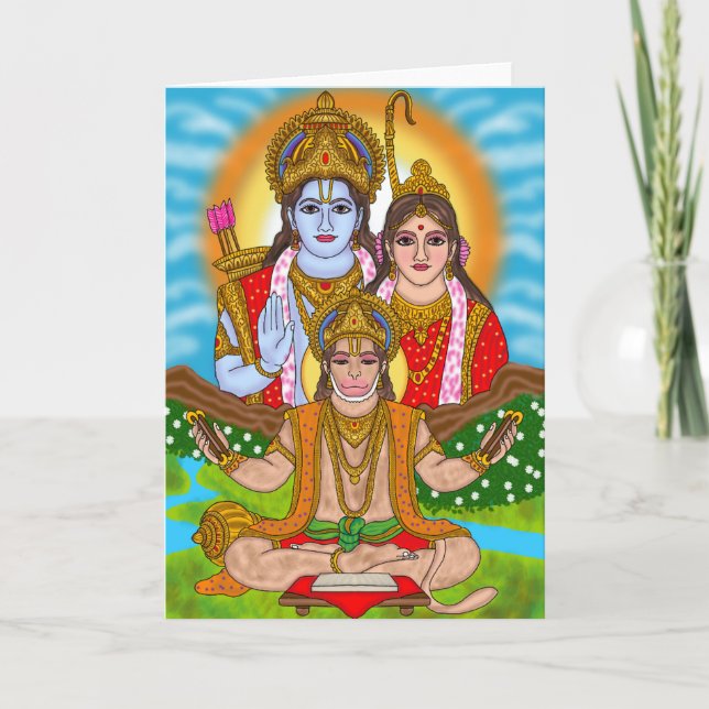Lord Hanuman Greeting Card (Front)