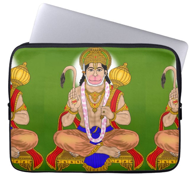Lord Hanuman Laptop Cover (Front)
