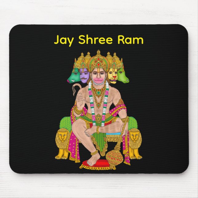 Lord Hanuman Mouse Pad | Hindu Devta Hanuman Spiri (Front)