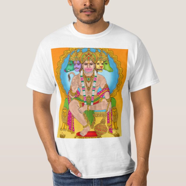 Lord Hanuman T-Shirt | Powerful Hindu Devta Hanuma (Front)