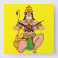 Lord Hanuman Wall Clock