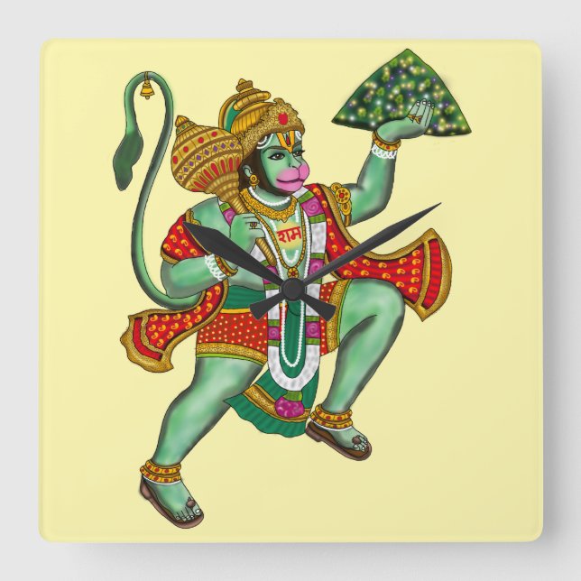 Lord Hanuman Wall Clock (Front)