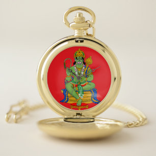 Lord Hanuman Wall Clock Pocket Watch