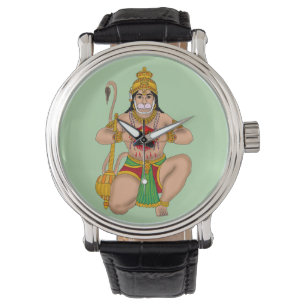 Lord Hanuman Wall Clock Watch