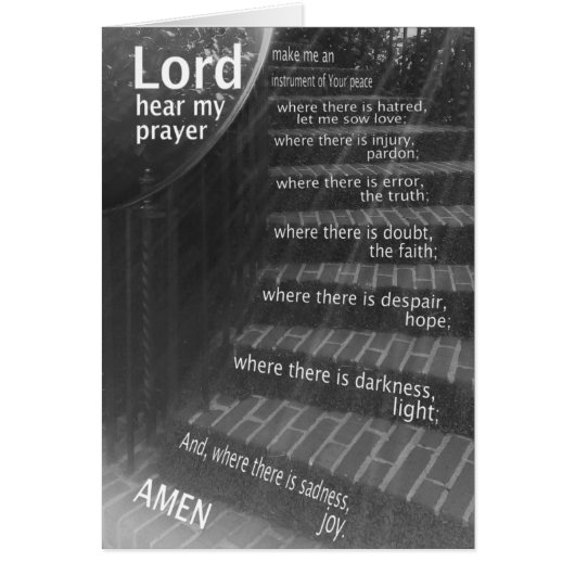 Lord hear my prayer cards (Front)