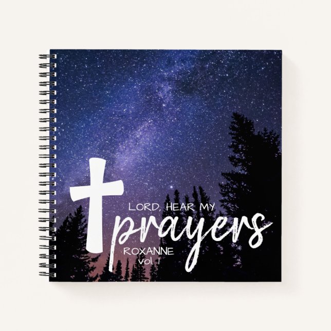 Lord Hear My Prayers Night Sky Prayer Journal (Front)