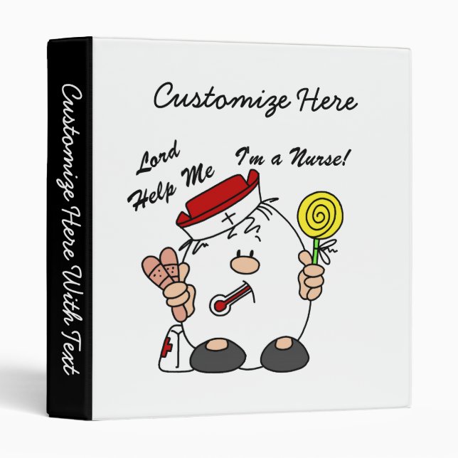 Lord Help Me I'm a Nurse 3 Ring Binder (Front/Spine)