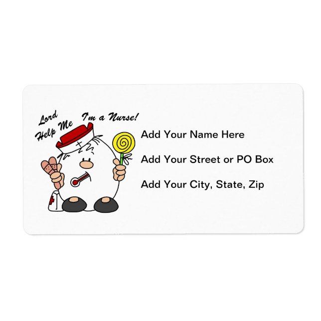 Lord Help Me I'm a Nurse Label (Front)