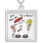 Lord Help Me I'm a Nurse Silver Plated Necklace