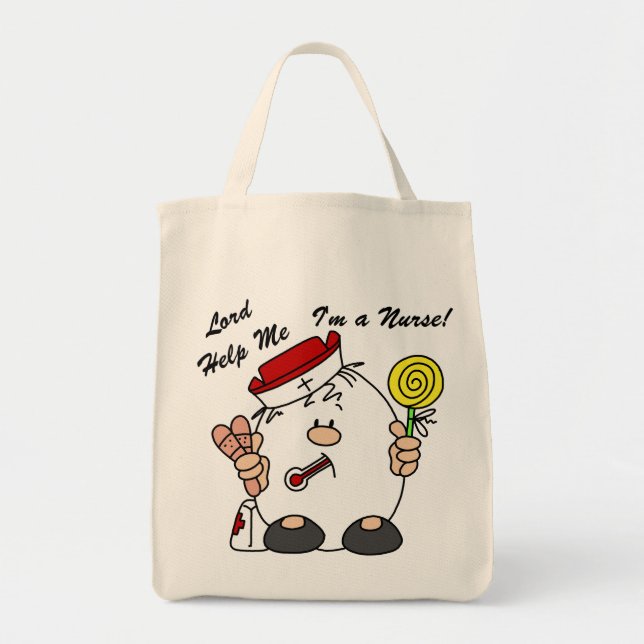 Lord Help Me I'm a Nurse Tote Bag (Front)