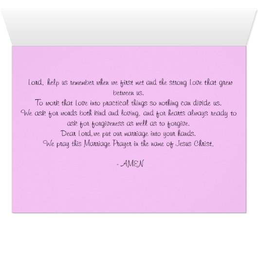 Lord, help us remember...Marriage Poem (Inside Horizontal (Bottom))