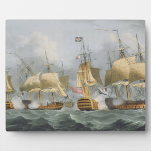 Lord Howe in the Queen Charlotte, Breaking the Ene Plaque