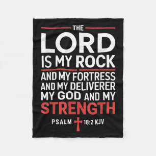 Lord Is My Rock Gospel Christian Pray Faith Bible Fleece Blanket