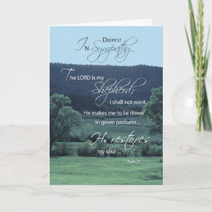 Lord is My Shepherd, Religious, Christian Sympathy Card