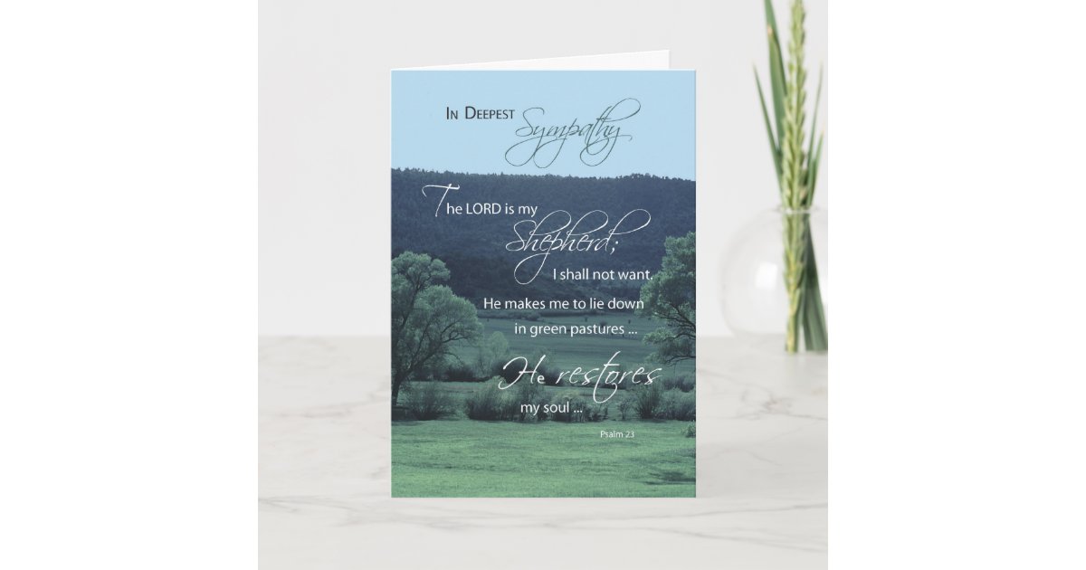 Lord is My Shepherd, Religious, Christian Sympathy Card | Zazzle.com